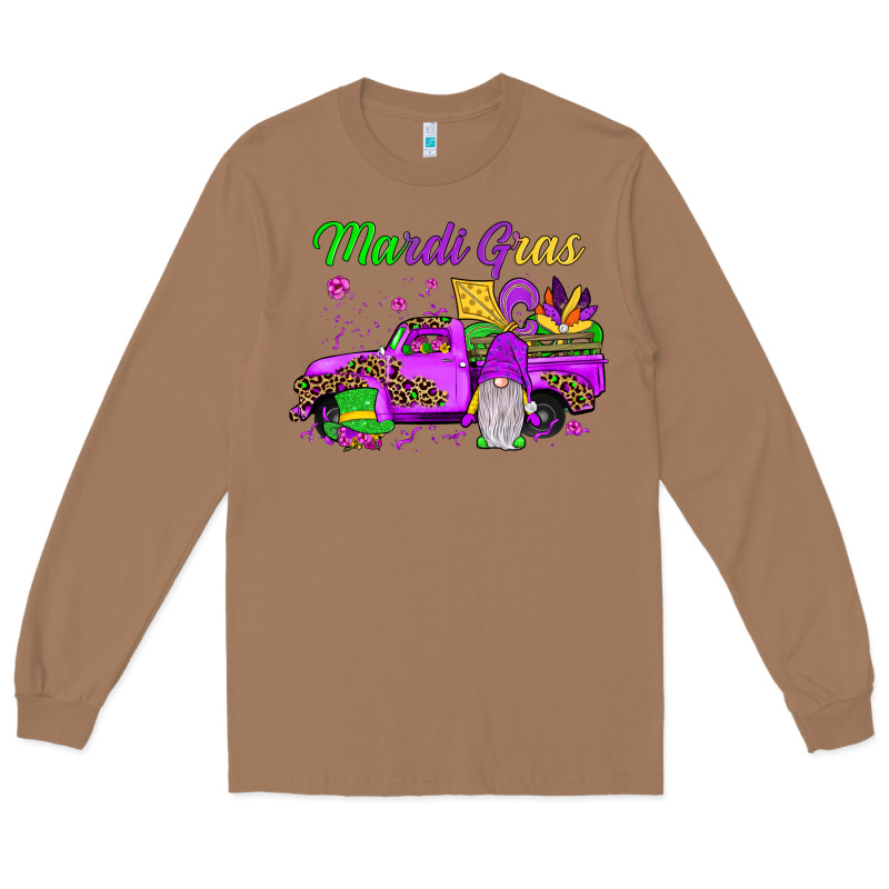 Mardi Gras Truck Gnome Long Sleeve Tee by JahusDesignShop | Teevron