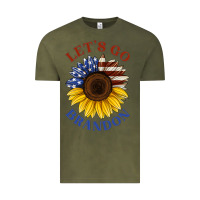 Vintage Olive American flag sunflower Vintage Tee - Jasminsmagicworld