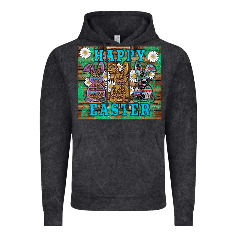 Easter Happy Easter Western Bunnies Daisies Vintage Hoodie by Artiststas | Teevron