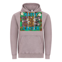 Vintage Zinc easter happy easter western bunnies daisies Vintage Hoodie - Artiststas