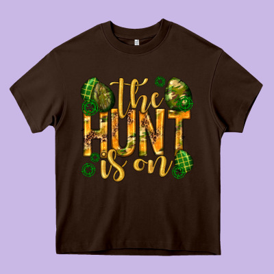 The Hunt Is On Easter Heavy Core Tee Designed By Neo Western