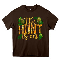 Chocolate Brown The hunt is on Easter Heavy Core Tee - Neo Western