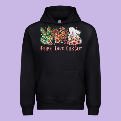 Easter Day Peace Love Easter Urban Hoodie Designed By Oliviacreatesart