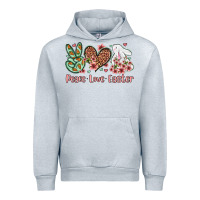 Heather Grey Easter Day Peace love Easter Urban Hoodie - OliviaCreatesArt
