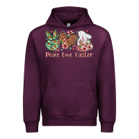 Mauve Wine Easter Day Peace love Easter Urban Hoodie - OliviaCreatesArt