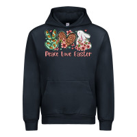 Navy Easter Day Peace love Easter Urban Hoodie - OliviaCreatesArt