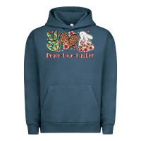 Pigment Midnight Navy Easter Day Peace love Easter Urban Hoodie - OliviaCreatesArt