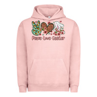 Pigment Salmon Easter Day Peace love Easter Urban Hoodie - OliviaCreatesArt