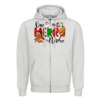 Dove Grey One Merry Nurse Zipper Hoodie - LillyAllenDesigns