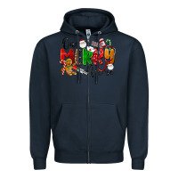 Navy One Merry Nurse Zipper Hoodie - LillyAllenDesigns