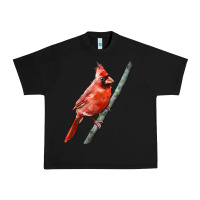 Black Northern Cardinal Bird Urban Heavy Tee - LillyAllenDesigns