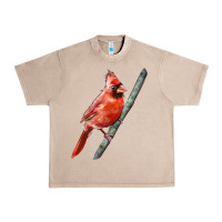 French Oak Northern Cardinal Bird Urban Heavy Tee - LillyAllenDesigns