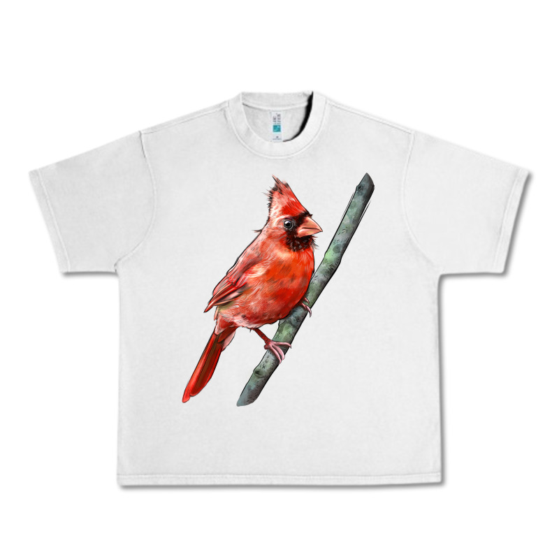 Northern Cardinal Bird Urban Heavy Tee by LillyAllenDesigns | Teevron