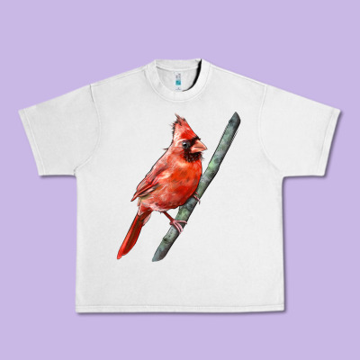 Northern Cardinal Bird Urban Heavy Tee Designed By Lillyallendesigns