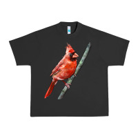 Pigment Black Northern Cardinal Bird Urban Heavy Tee - LillyAllenDesigns