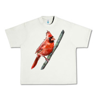 Pistachio Northern Cardinal Bird Urban Heavy Tee - LillyAllenDesigns