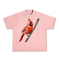 Salmon Northern Cardinal Bird Urban Heavy Tee - LillyAllenDesigns