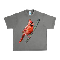Tornado Northern Cardinal Bird Urban Heavy Tee - LillyAllenDesigns
