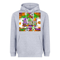 Heather Grey Halloween Gnomes Heavyweight Hoodie - texasbilliewilder