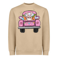 Mushroom easter bunny and truck Heavyweight Sweatshirt - MaliasSmallBusiness