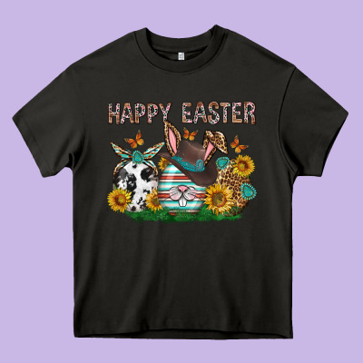 Western Happy Easter Heavy Core Tee Designed By Neo Western