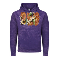 Cloud Purple horseshoe cowhide cactus background Vintage Hoodie - AdoDesignShop
