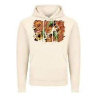 Vintage Artic horseshoe cowhide cactus background Vintage Hoodie - AdoDesignShop