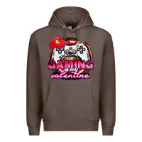 Coffee Gaming is my valentine Premium Hoodie - HowdyJamesFarm