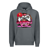 Rock Gaming is my valentine Premium Hoodie - HowdyJamesFarm