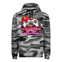 Slate Camo Gaming is my valentine Premium Hoodie - HowdyJamesFarm