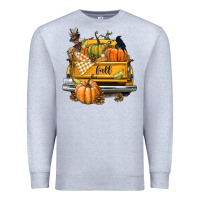 Heather Grey Fall Truck Premium Sweatshirt - texasbilliewilder