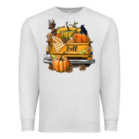 Oatmeal Heather Fall Truck Premium Sweatshirt - texasbilliewilder