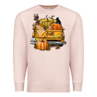 Pale Pink Fall Truck Premium Sweatshirt - texasbilliewilder