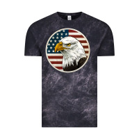 Cloud Black American Bald Eagle Vintage Tee - Jasminsmagicworld