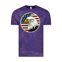 Cloud Purple American Bald Eagle Vintage Tee - Jasminsmagicworld