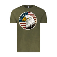 Vintage Olive American Bald Eagle Vintage Tee - Jasminsmagicworld