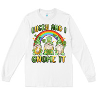 White lucky and i gnome it Long Sleeve Tee - MaliasSmallBusiness