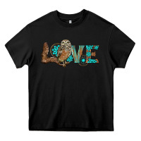Black owl love Heavy Core Tee - BarkalooDesign
