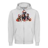 Dove Grey christmas chimpanzee and gorilla Zipper Hoodie - LillyAllenDesigns