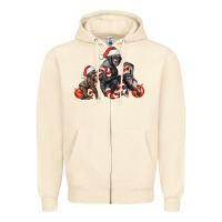 Sandshell christmas chimpanzee and gorilla Zipper Hoodie - LillyAllenDesigns