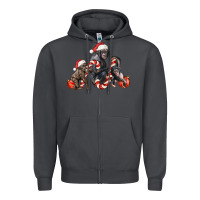 Smoke christmas chimpanzee and gorilla Zipper Hoodie - LillyAllenDesigns