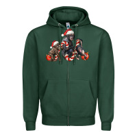 Sports Green christmas chimpanzee and gorilla Zipper Hoodie - LillyAllenDesigns