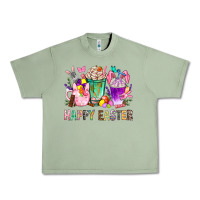 Oil Green Happy Easter coffee cups with Bunny Urban Heavy Tee - NancyCooperArtShop