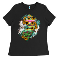 Black New jersey State Map Ladies Tee - RanaPortraitStore