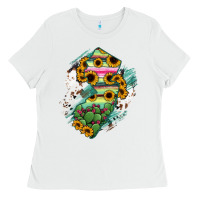 White New jersey State Map Ladies Tee - RanaPortraitStore
