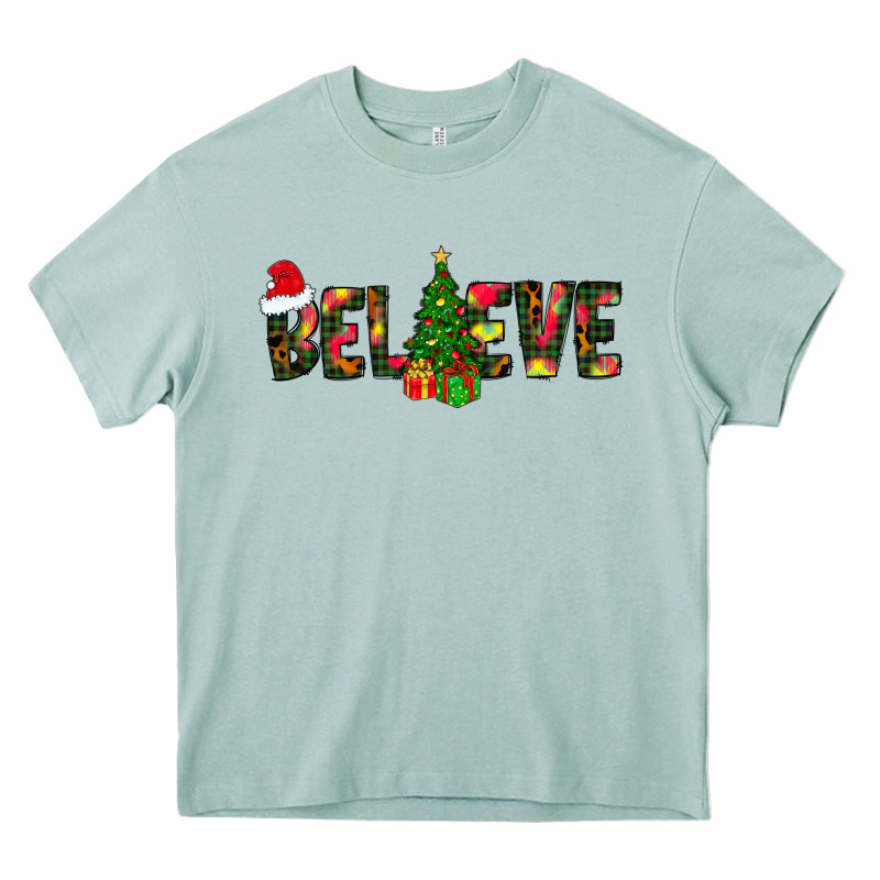 Believe Christmas Heavy Core Tee by CowhideDigitalArt | Teevron