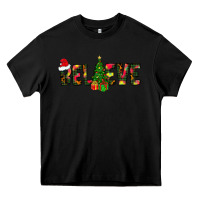Black believe christmas Heavy Core Tee - CowhideDigitalArt