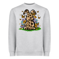 Heather Grey western floral bunny Heavyweight Sweatshirt - MaliasSmallBusiness