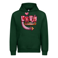 Forest Green Valentine's Day love vacant Urban Hoodie - FaDigitalArtStudio
