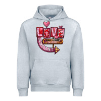Heather Grey Valentine's Day love vacant Urban Hoodie - FaDigitalArtStudio